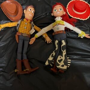 Disney Toy story talking Woody and Jesse dolls
